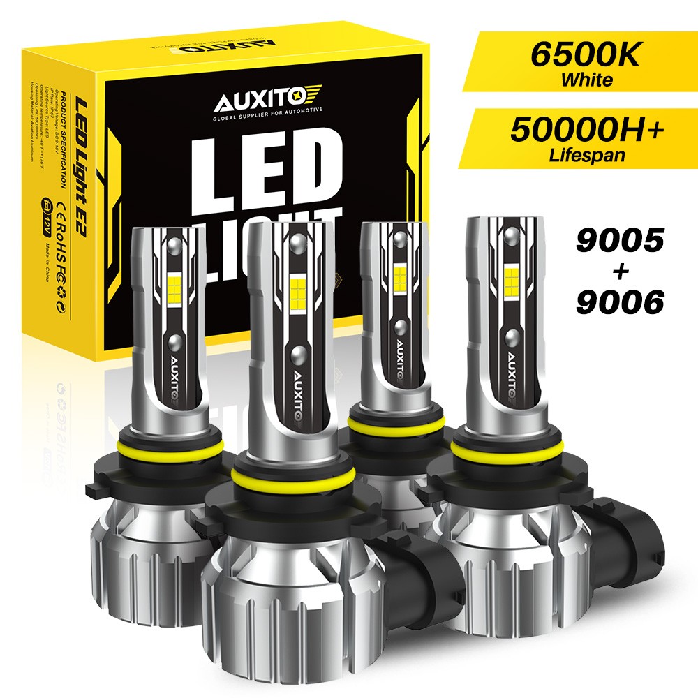 LED Headlights 9005 High Beam 9006 Low Beam Bulbs Super Bright 6500K Xenon White