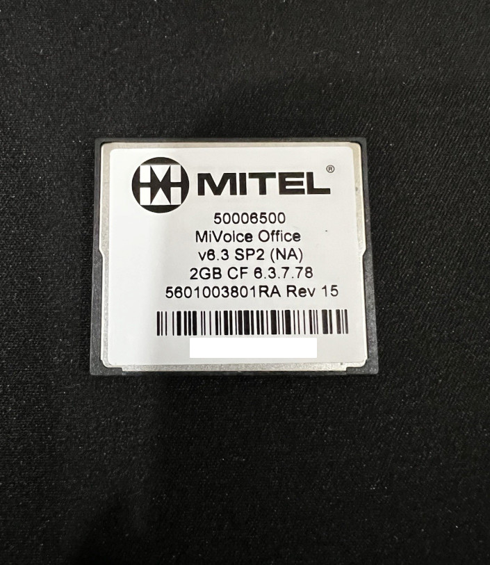 Mitel v6.3 Rev 15 5601003801 Compact Flash (30 Digital, 1 IP License)