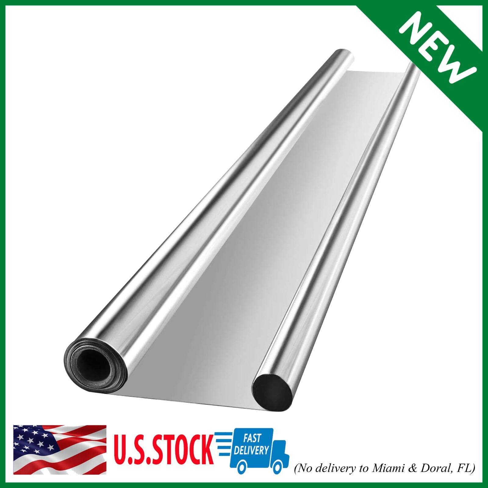 Highly Reflective Mylar Film Roll 4FT x 100FT for Outdoor Grow Room Indoor Decor