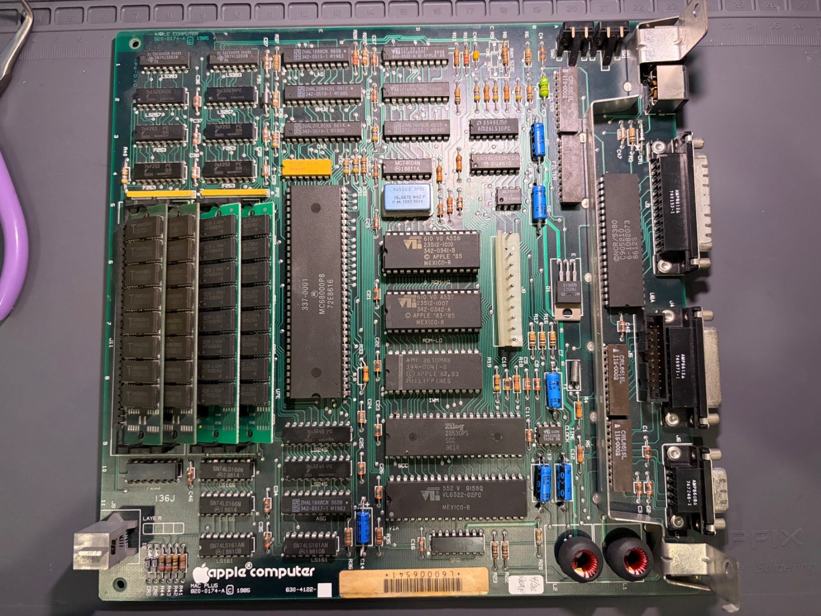 Apple Macintosh Plus Model M0001A, 4MB, fully restored and recapped with extras