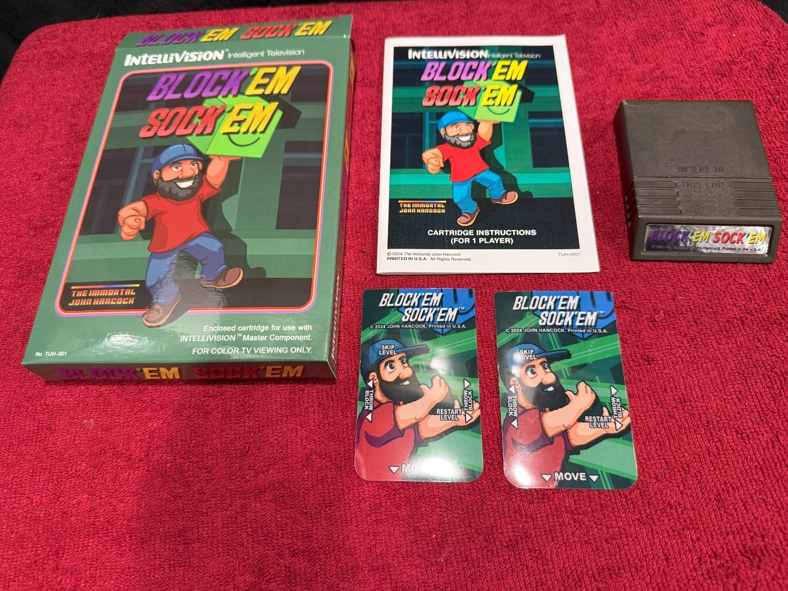 Block'em Sock'em Puzzle Game for Intellivison Voice Enhanced, Signed & Numbered