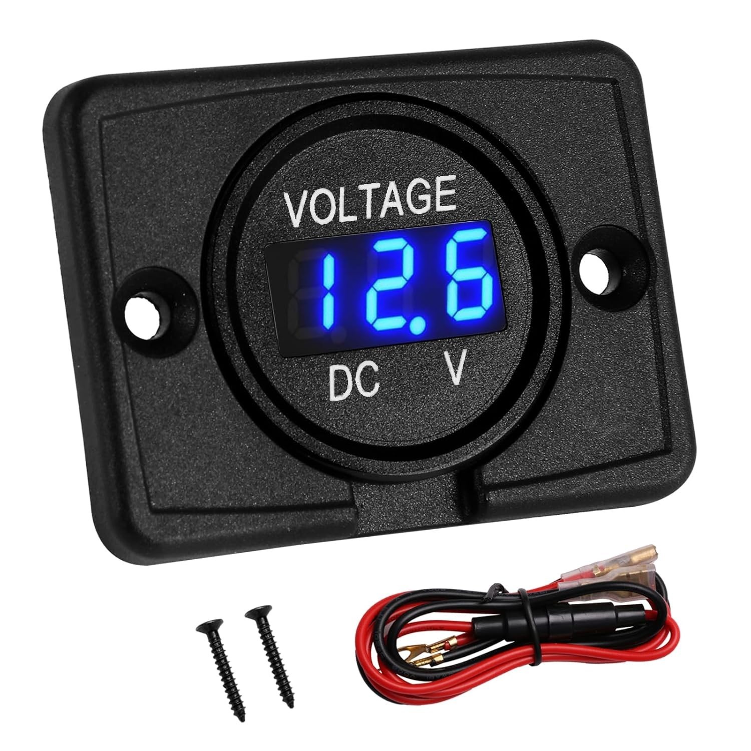 Medidor Voltaje Bateria Impermeable DC 12 V 24 V Panel Voltimetro Led 12 Voltios