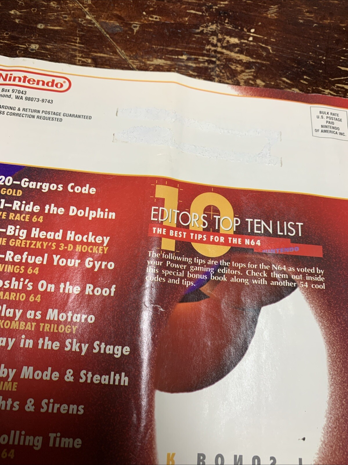 Nintendo 64 Power Tips Bonus Issue Magazine