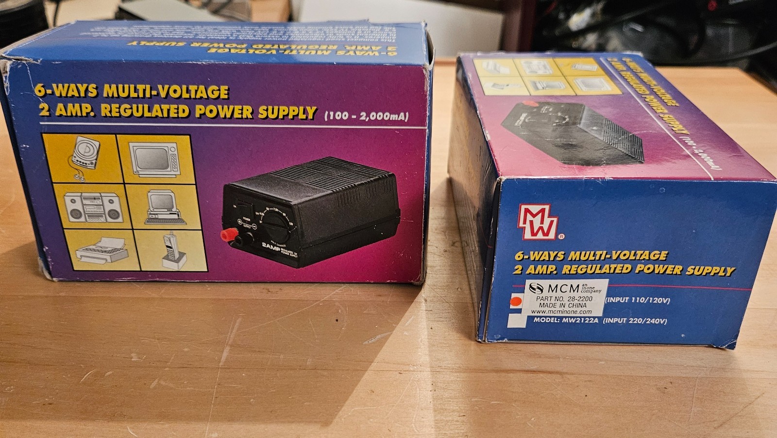 MCM MW122A 6-Way Multi-Voltage 2A Regulated Power Supply New Open Box Qty 2