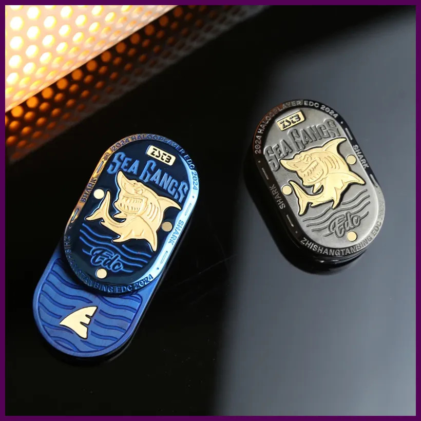 Shark Mechanical Fidget Slider EDC Toys Anxiety Stress Relief for Adults