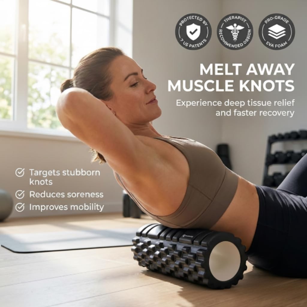 Foam Roller Deep Tissue Medium Density Muscle Massager Myofascial Trigger