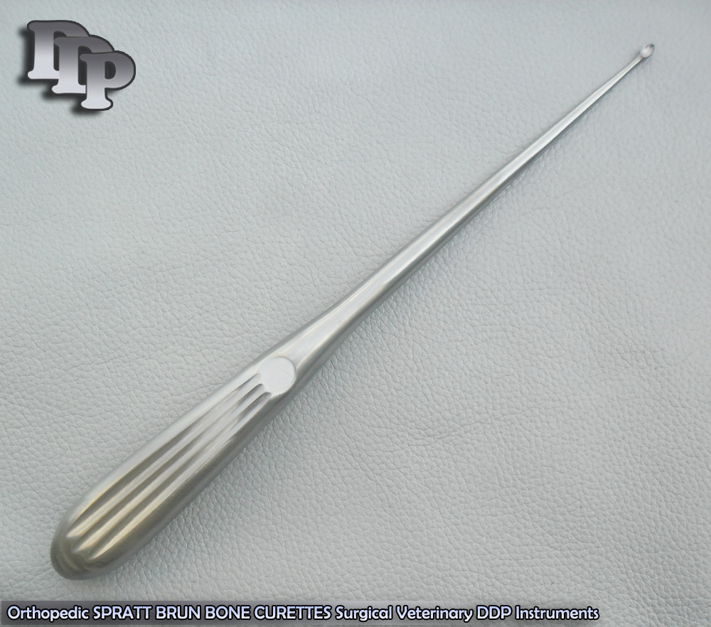 Orthopedic SPRATT BRUN BONE CURETTES 2/ 9" Surgical Instruments