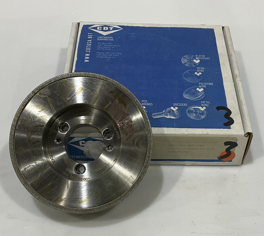 CONTINENTAL DIAMOND TOOL 196211 60/80 GRIT 5.795” DIAMETER GRINDING WHEEL