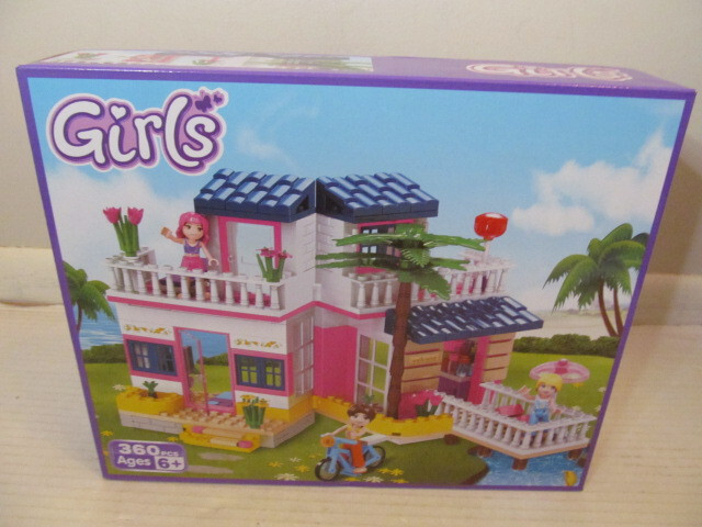 COGO Girls Beach House Building Set, 360 pcs for Ages 6+, No. 4550