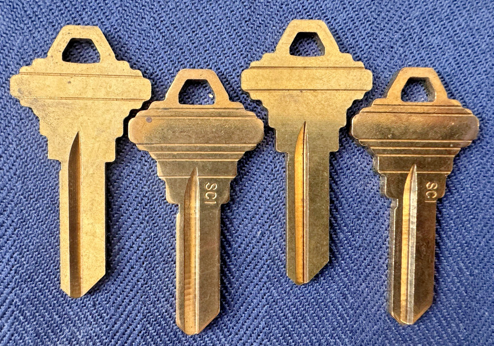 4 PK SC-1 House Key Blanks BRASS Home Business Use Fits Schlage FREE SHIPPING