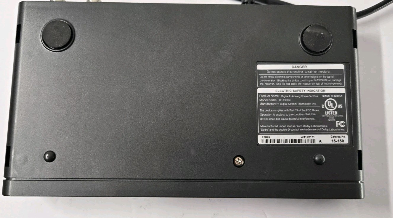 Analog Pass-Through DTV Converter Box DTX9950 with Remote
