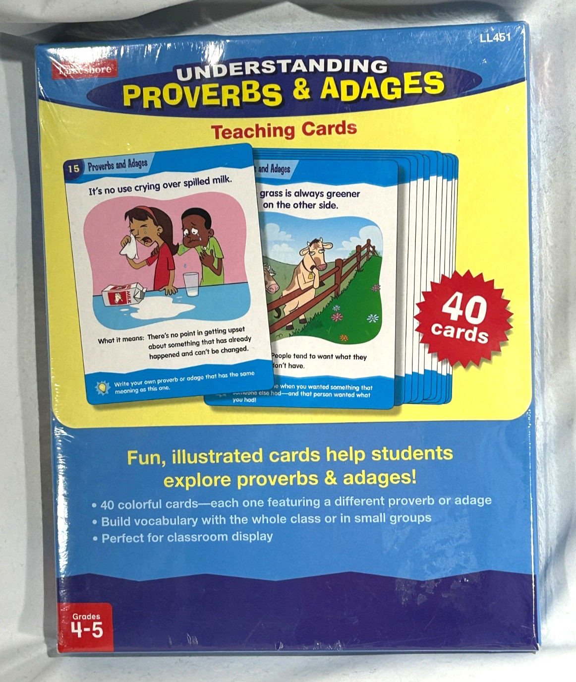 Lakeshore Understanding Proverbs & Adages Teaching Cards - ( NEW )