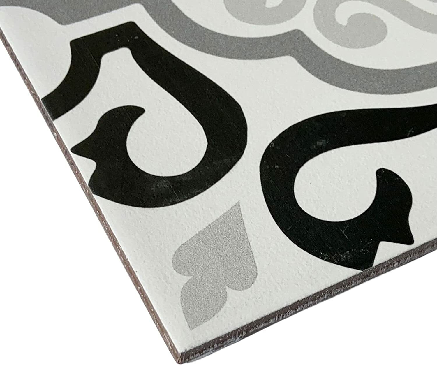 12x12 Marseille Encaustic Patterned Decorative Ceramic Floor and Wall Tile
