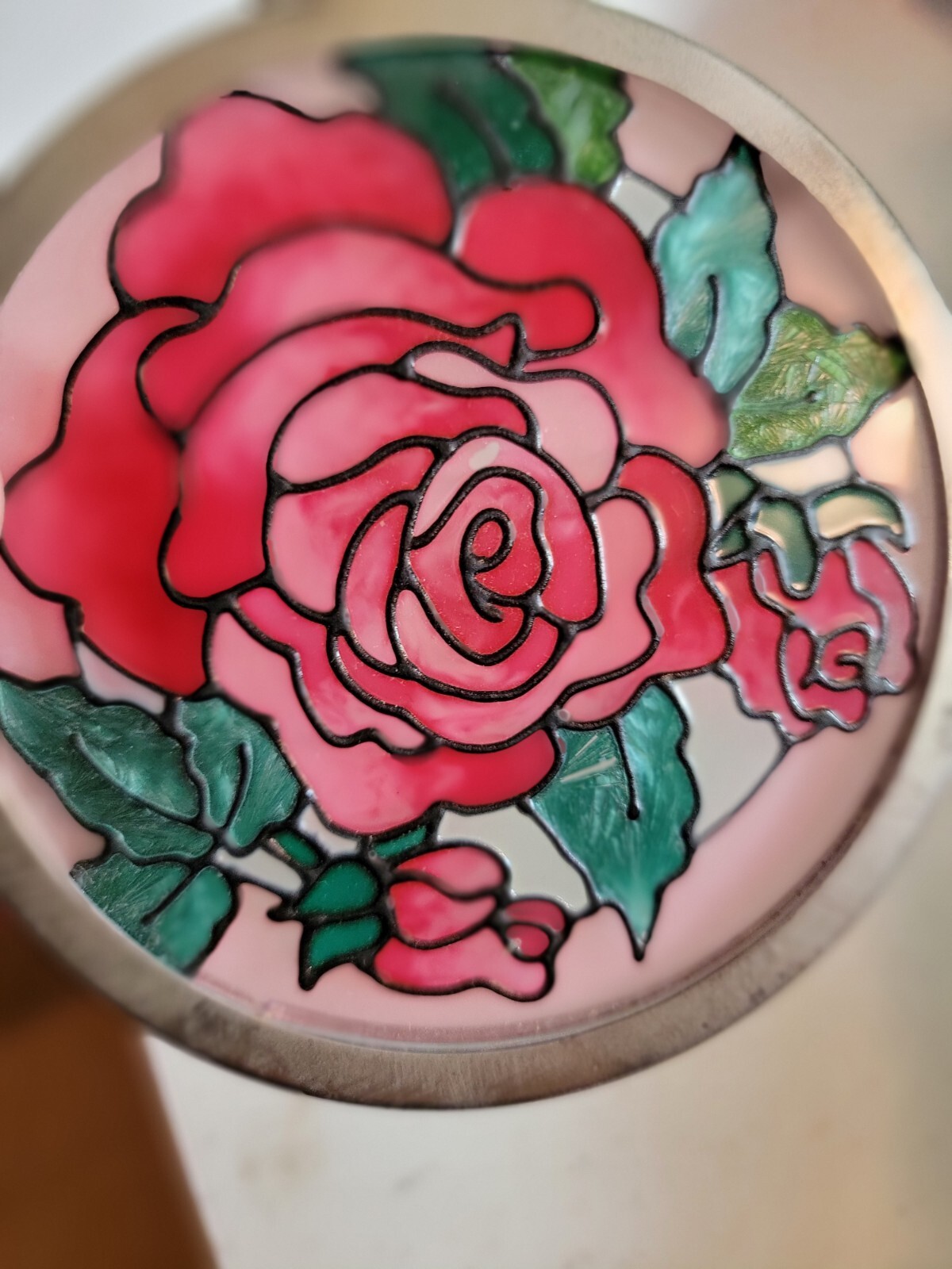 SWITCHABLES STAINED GLASS NIGHT LIGHT COVER ROSES
