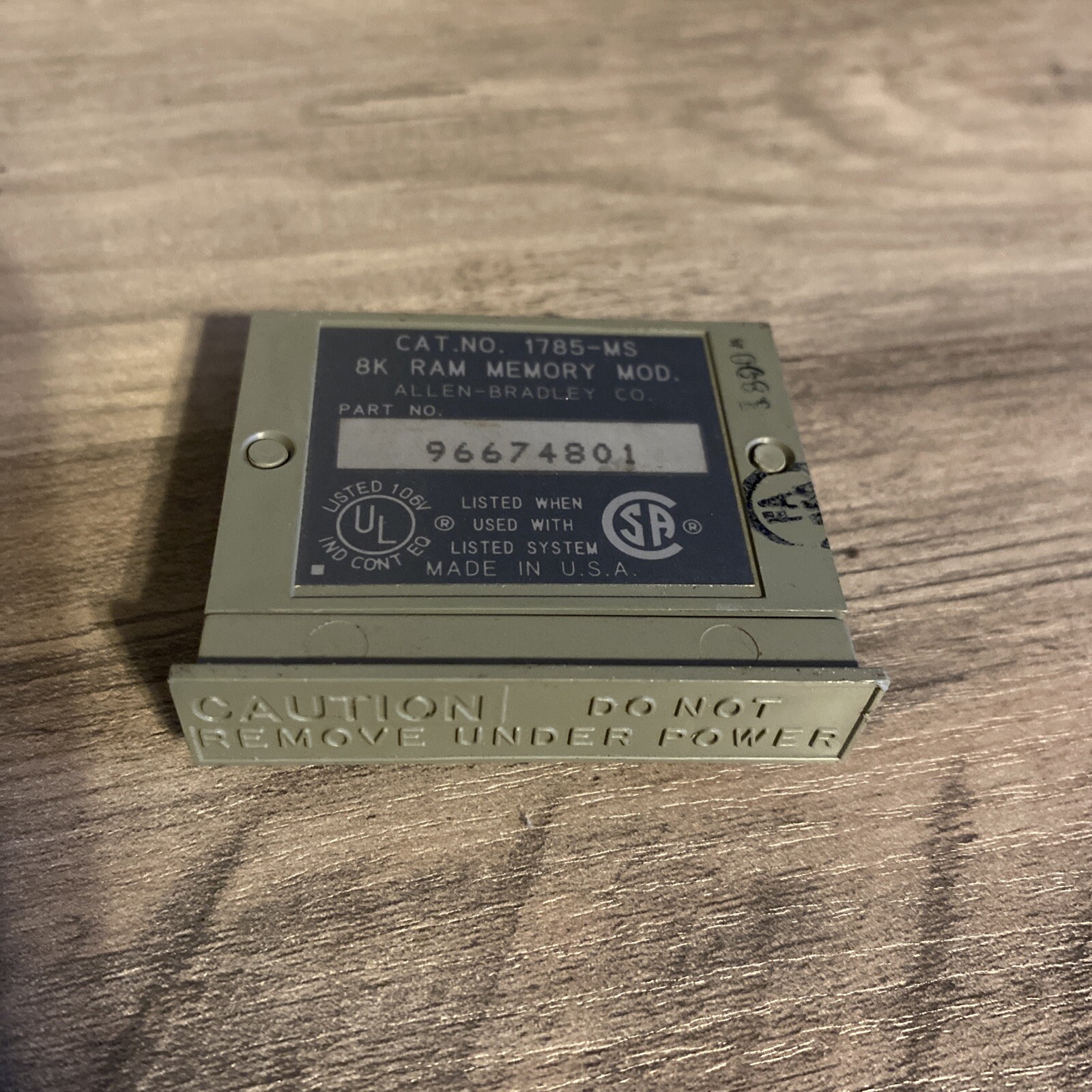 Allen Bradley 1785-MS 8K Ram Memory Module PN. 96674801