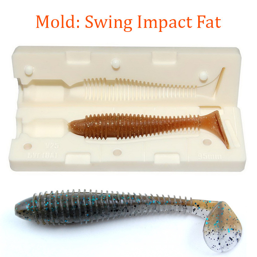 Mold Swing Impact Fat DIY Fishing Bait Lure 2.8" - 4.8"