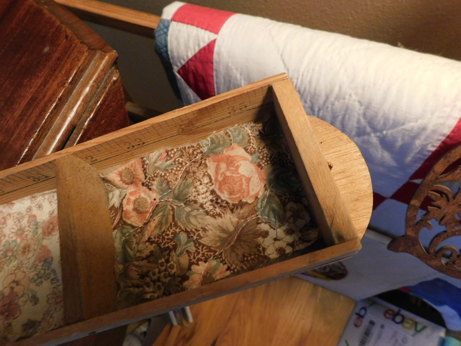 Handmade Yard Stick Shelf for Miniatures Vintage