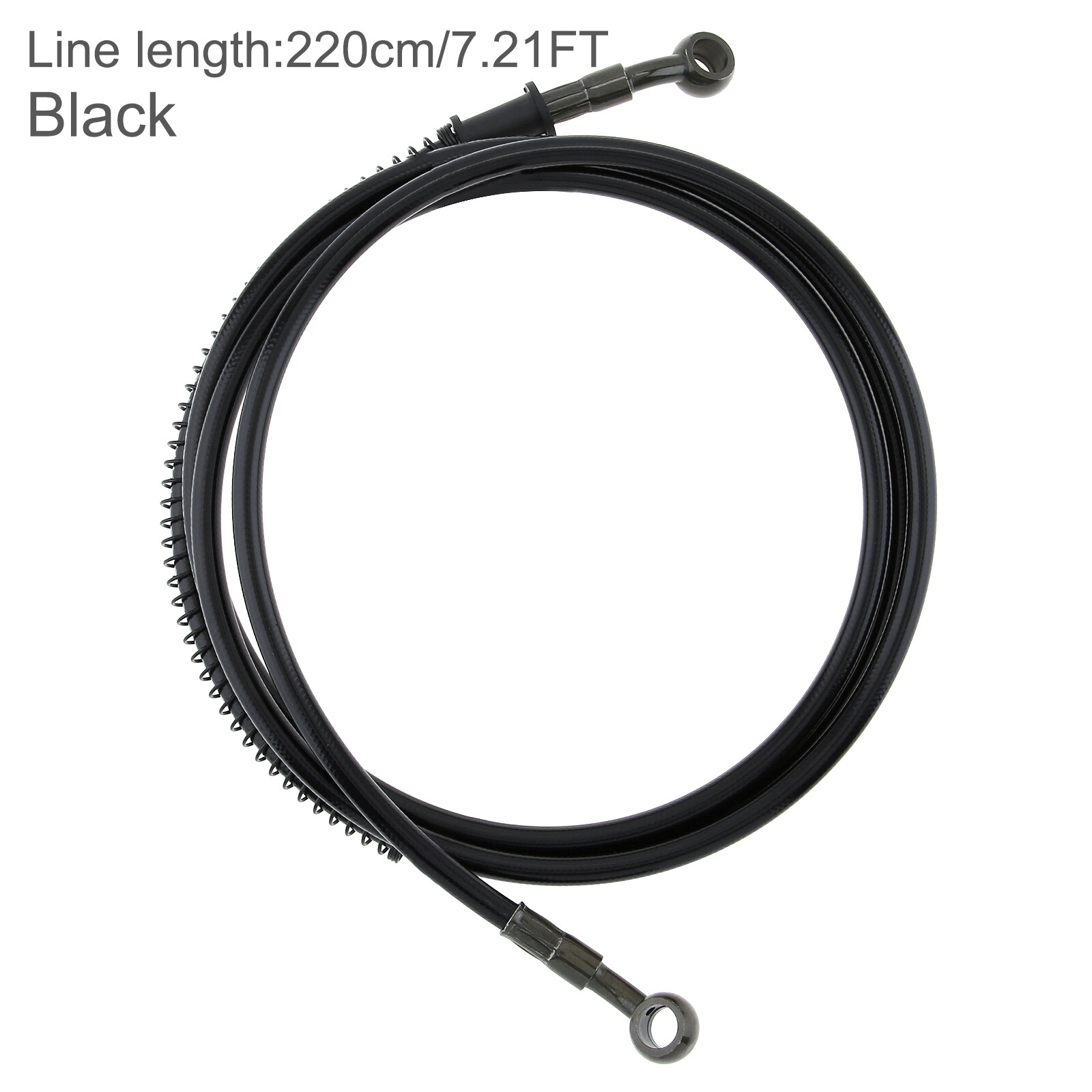 2.2M Motorcycle Braided Steel Brake Clutch Oil Hoses Line Pipe for Pit Dirt Bike