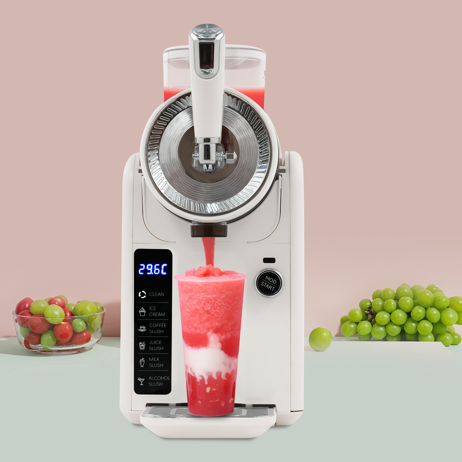 1.8L Slushie Machine Smoothie Shaved Ice Frozen Drink Slush Maker Cream 5 Modes