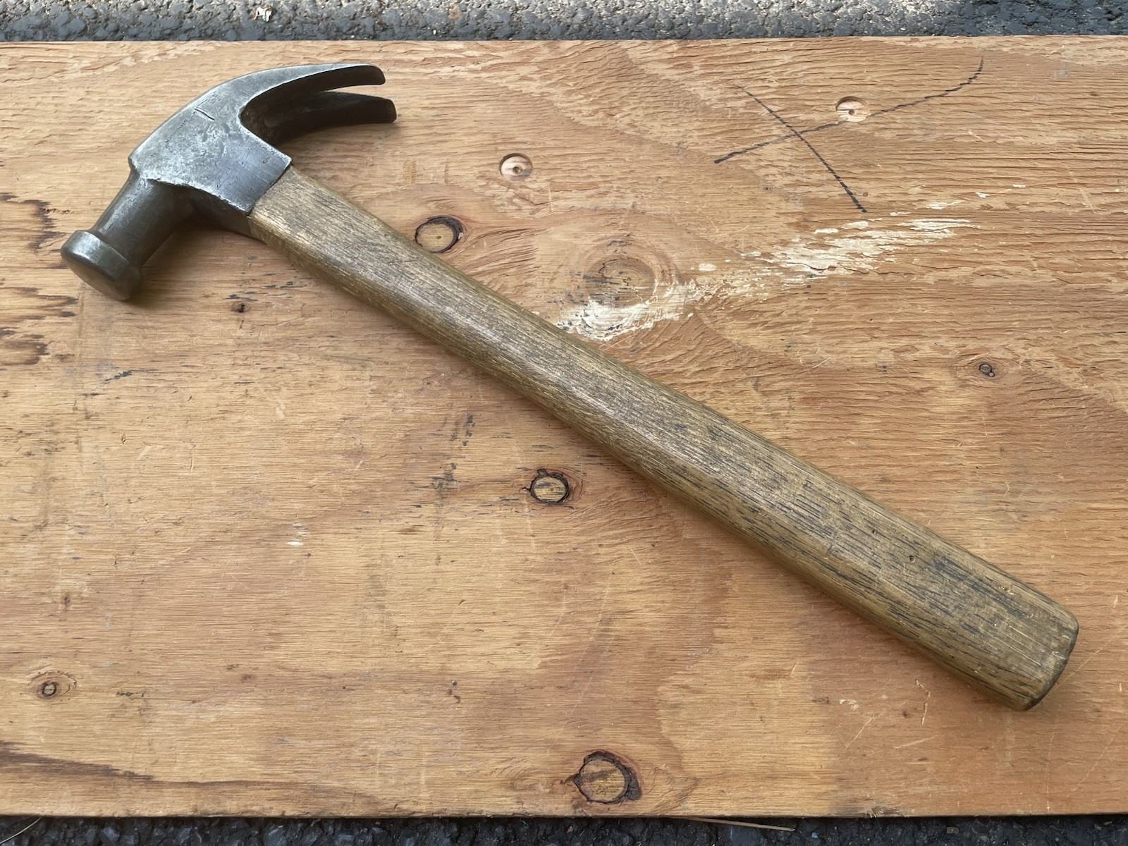 Antique Hartwell Brothers Bros Claw Hammer Memphis Tennessee Wood Handle Rare