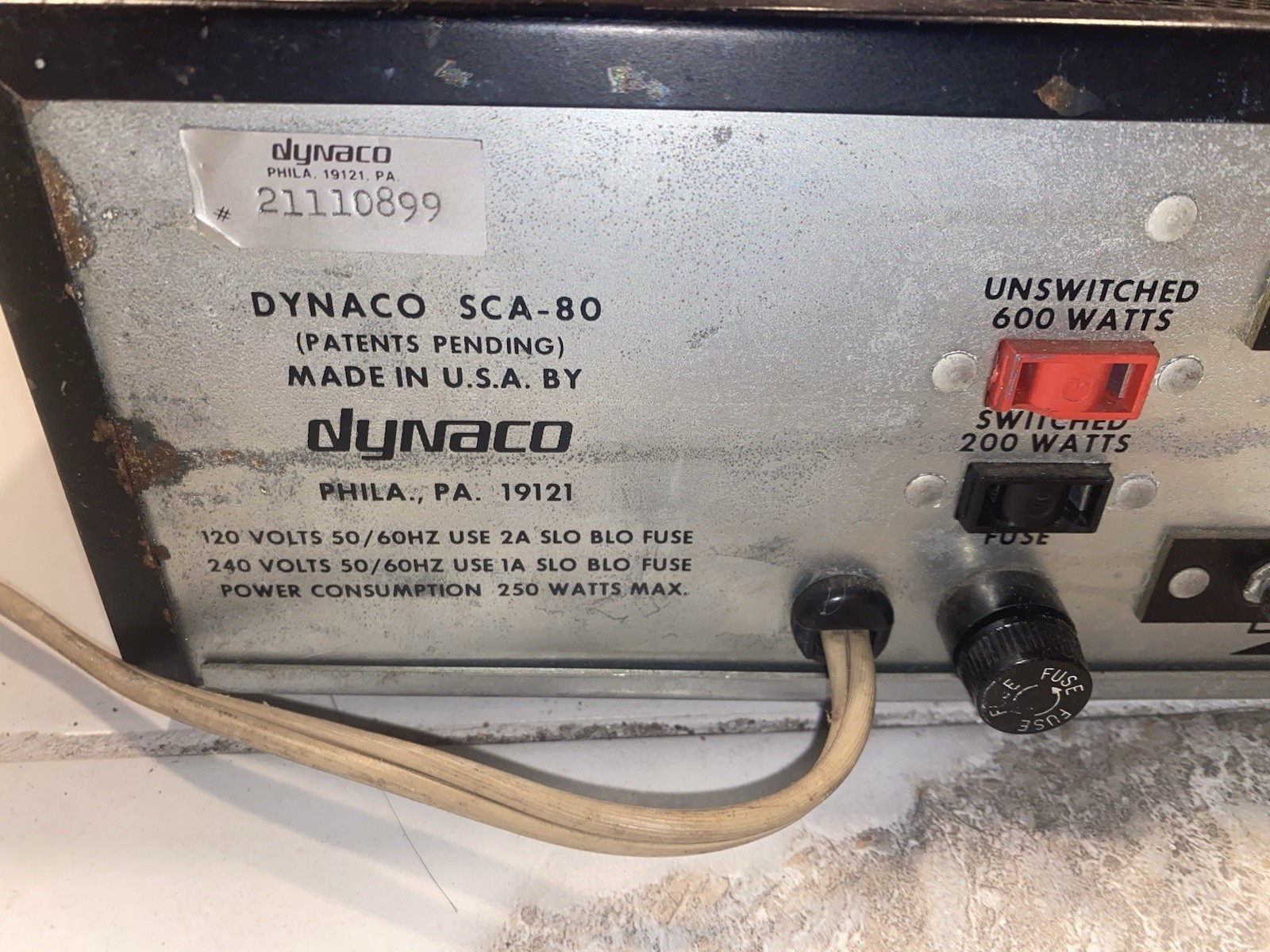Dynaco SCA 80 Integrated Solid State Amplifier For parts