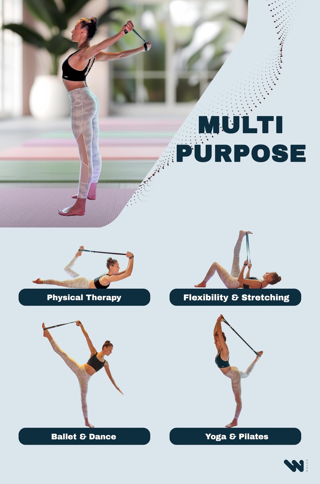 WALUE™ Posture Correction & Shoulder Exerciser – Non-Elastic Stretch Strap fo...