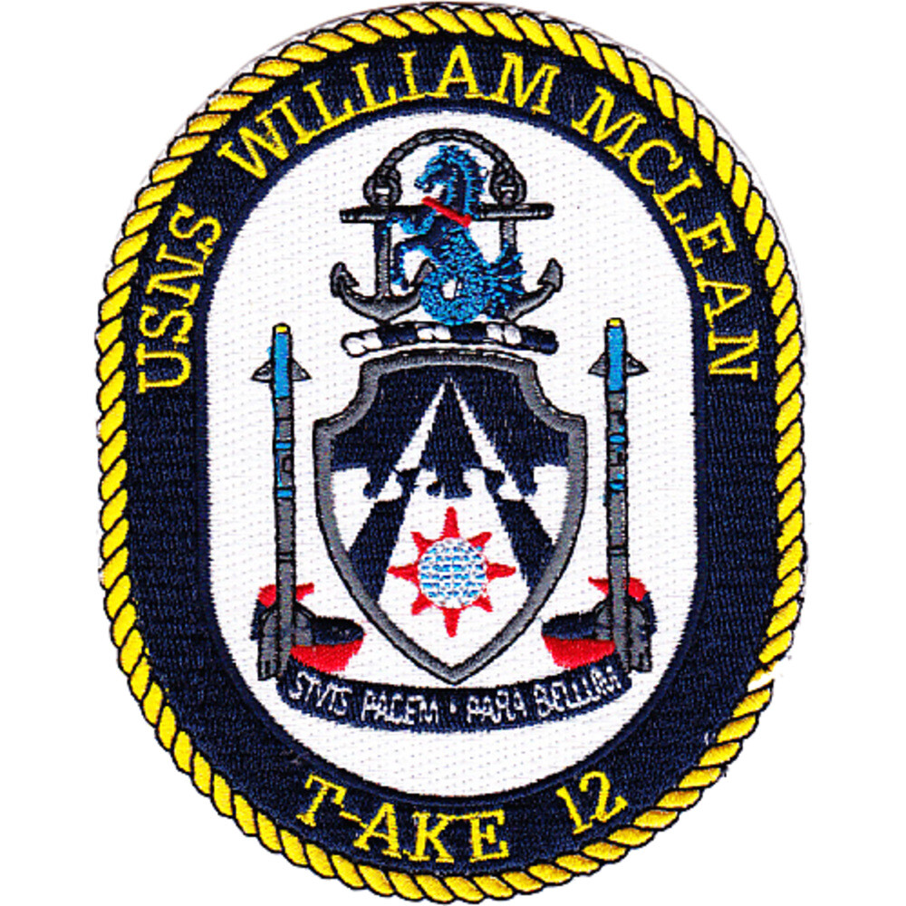 USNS William Mclean T-AKE-12 Dry Cargo Ship Patch