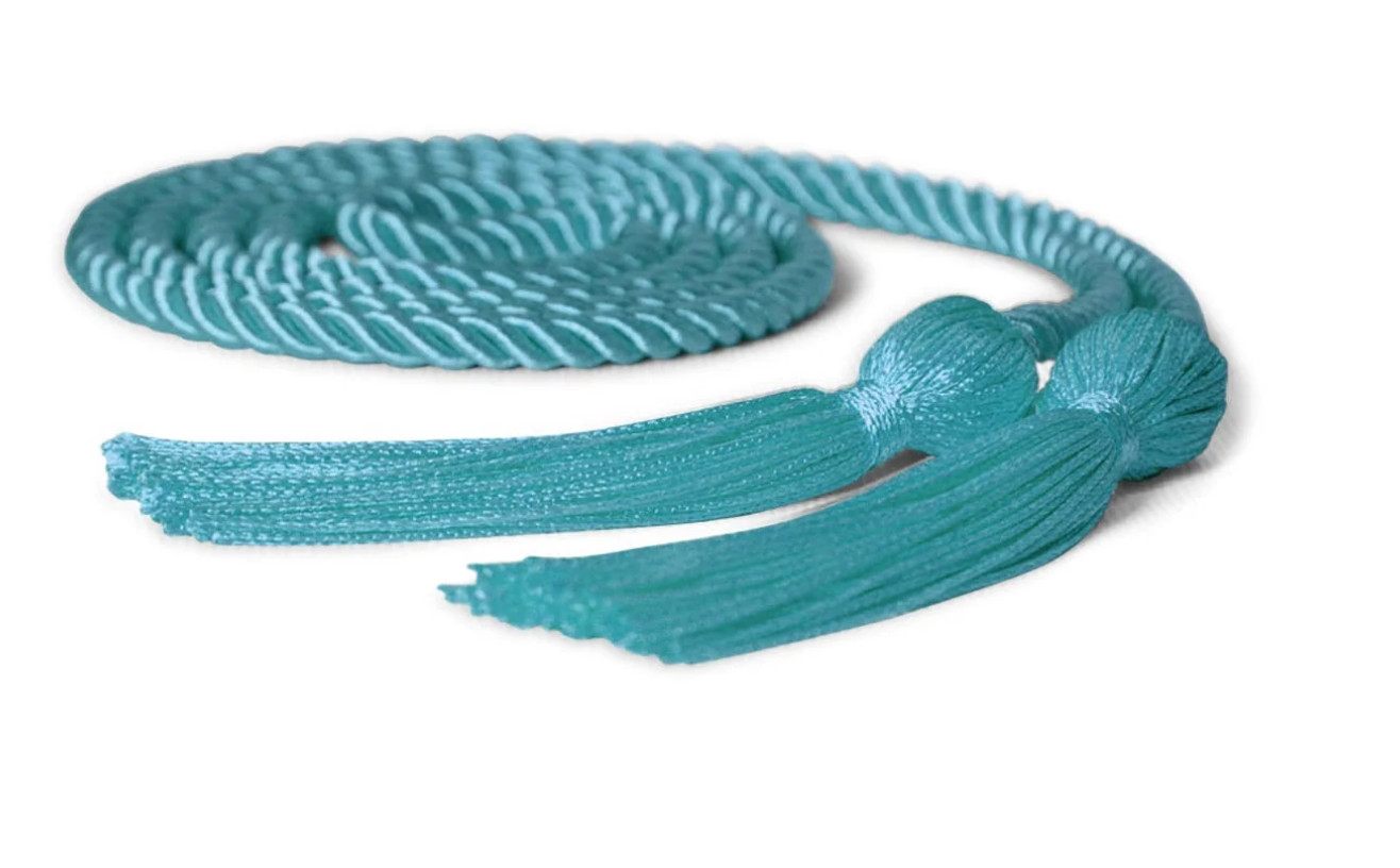 Graduation Single Honor Cord PEACOCK (Turquoise blue) for High School & College