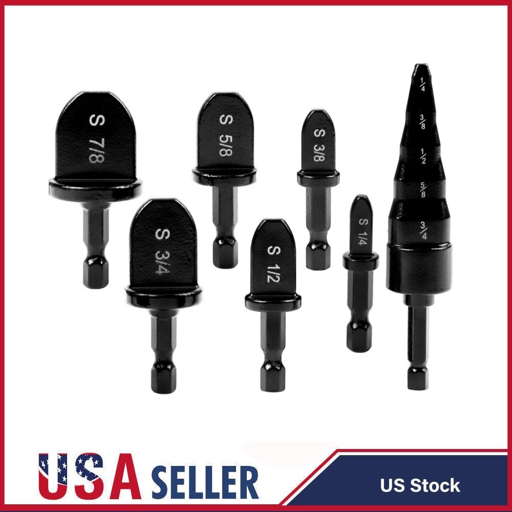 7 PCS HVAC Repairing Set Air Conditioner Copper Tube Expander Drill Bits