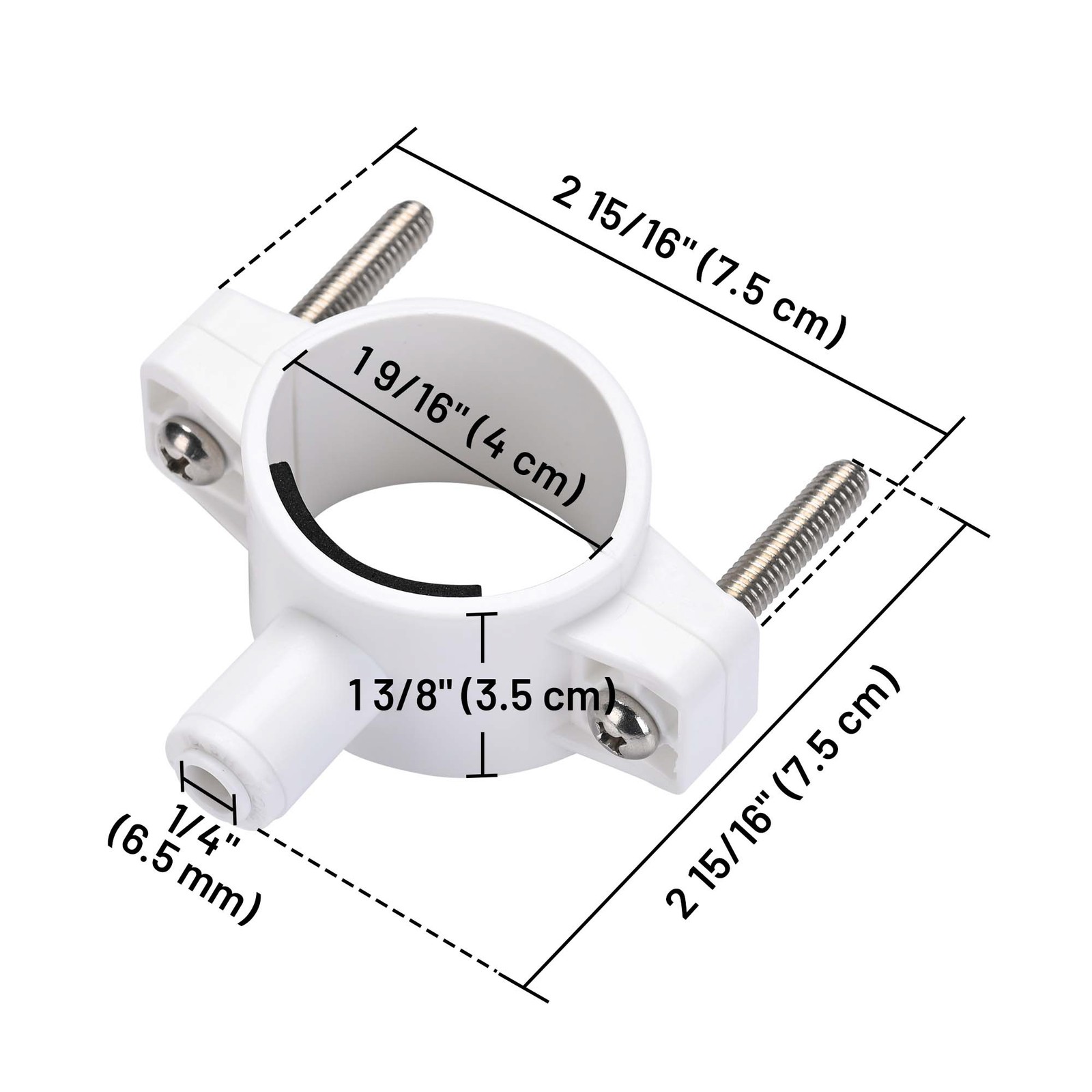 AplusChoice 10 Pack Universal 1/4" Drain Clamp Saddle for Reverse Osmosis System
