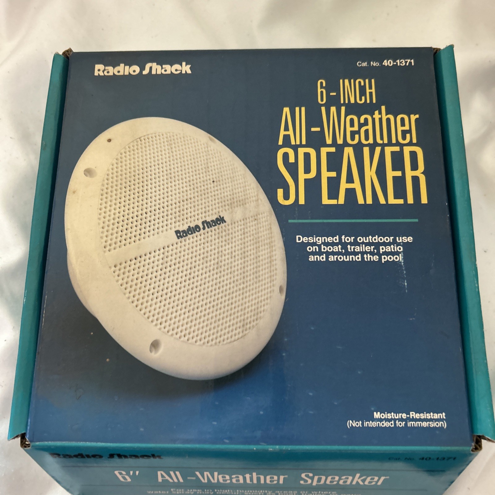 Vintage Radio Shack 6 “ all-weather speaker 40-1371 boat trailer patio pool NIB