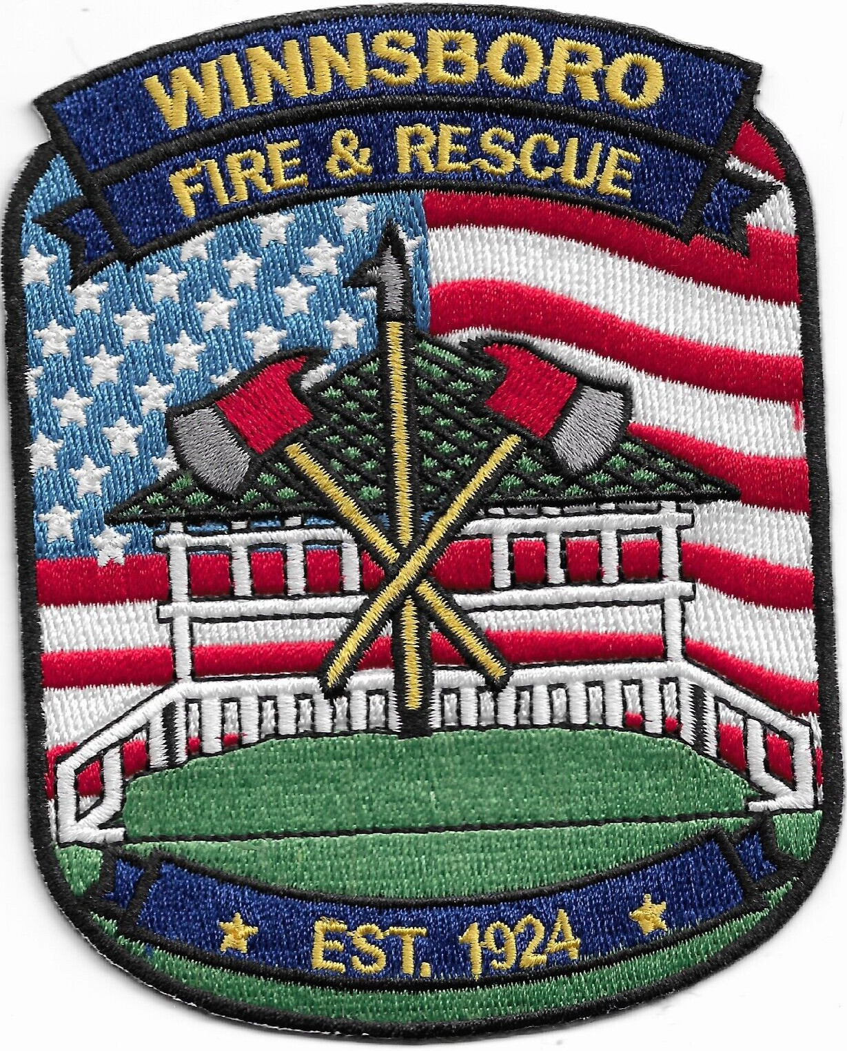 Winnsboro  Fire & Rescue, Louisiana (3.5" x 4.5 size") fire patch