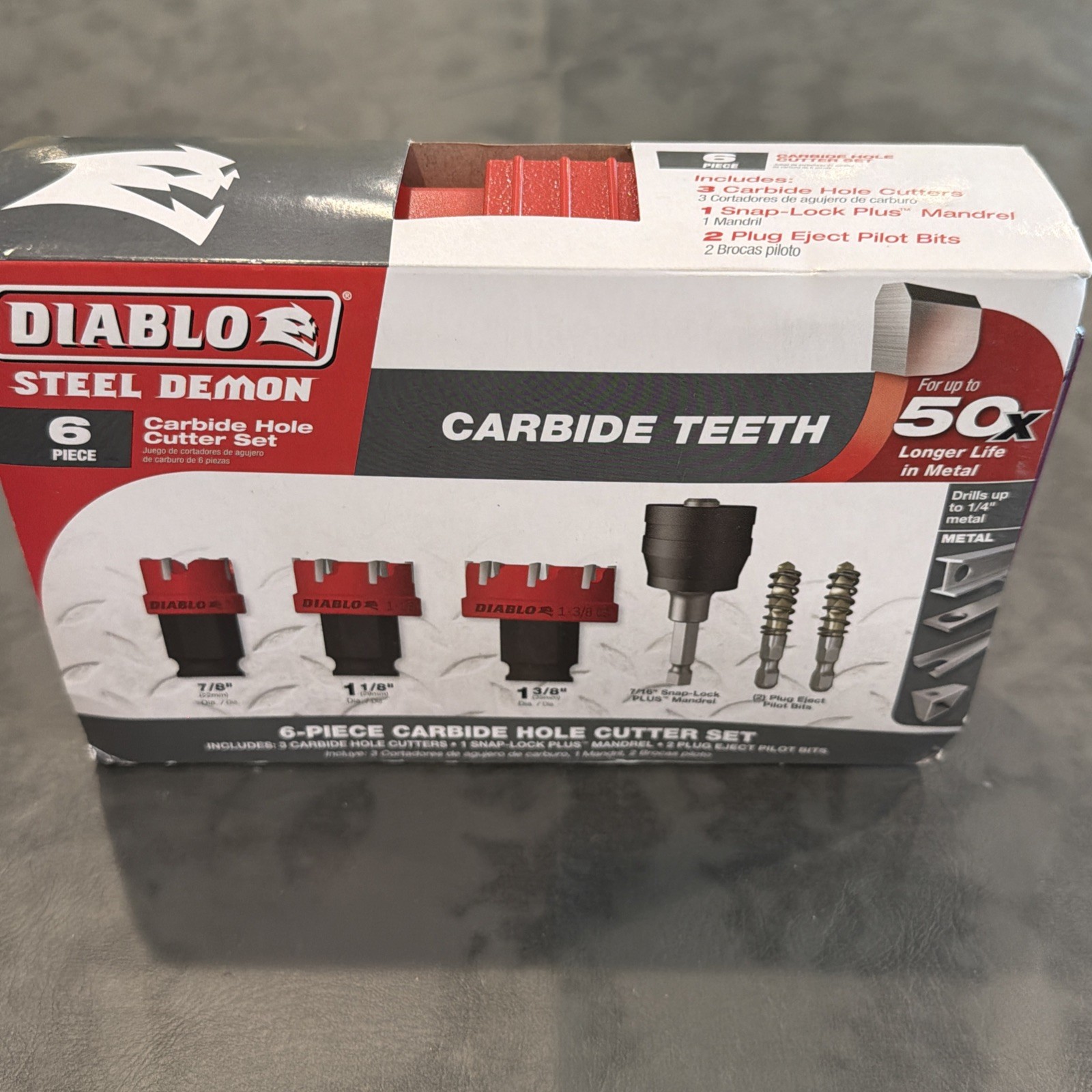 DIABLO 6 pc Steel Demon� Carbide Teeth Hole Cutter Set