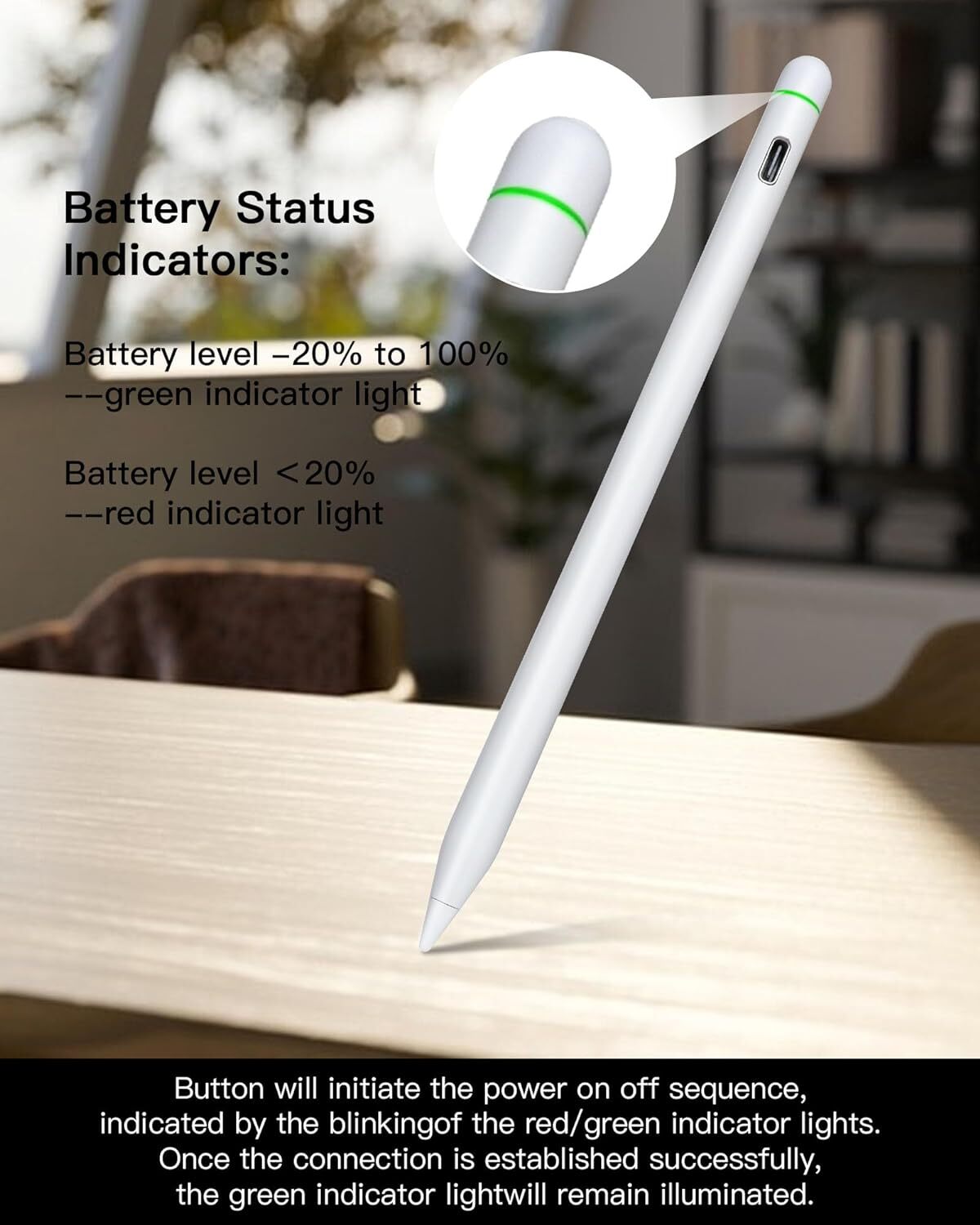 Ipad Pencil 1St Generation For Ipad 9Th&10th Generation With Palm Rejection, Til