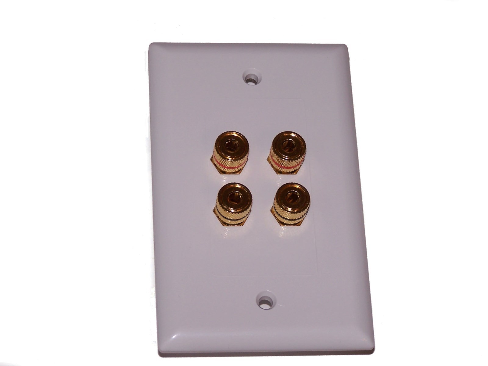 Speaker Wall Plate 4 Post for 2 Speakers High Quality