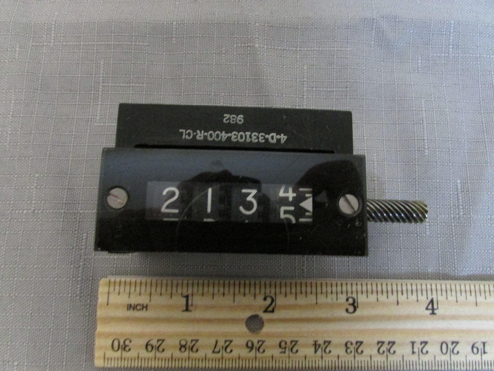 Durant 4-D-33103-400-R-CL Mechanical Counter 4 Digits From AUL Signal Generator