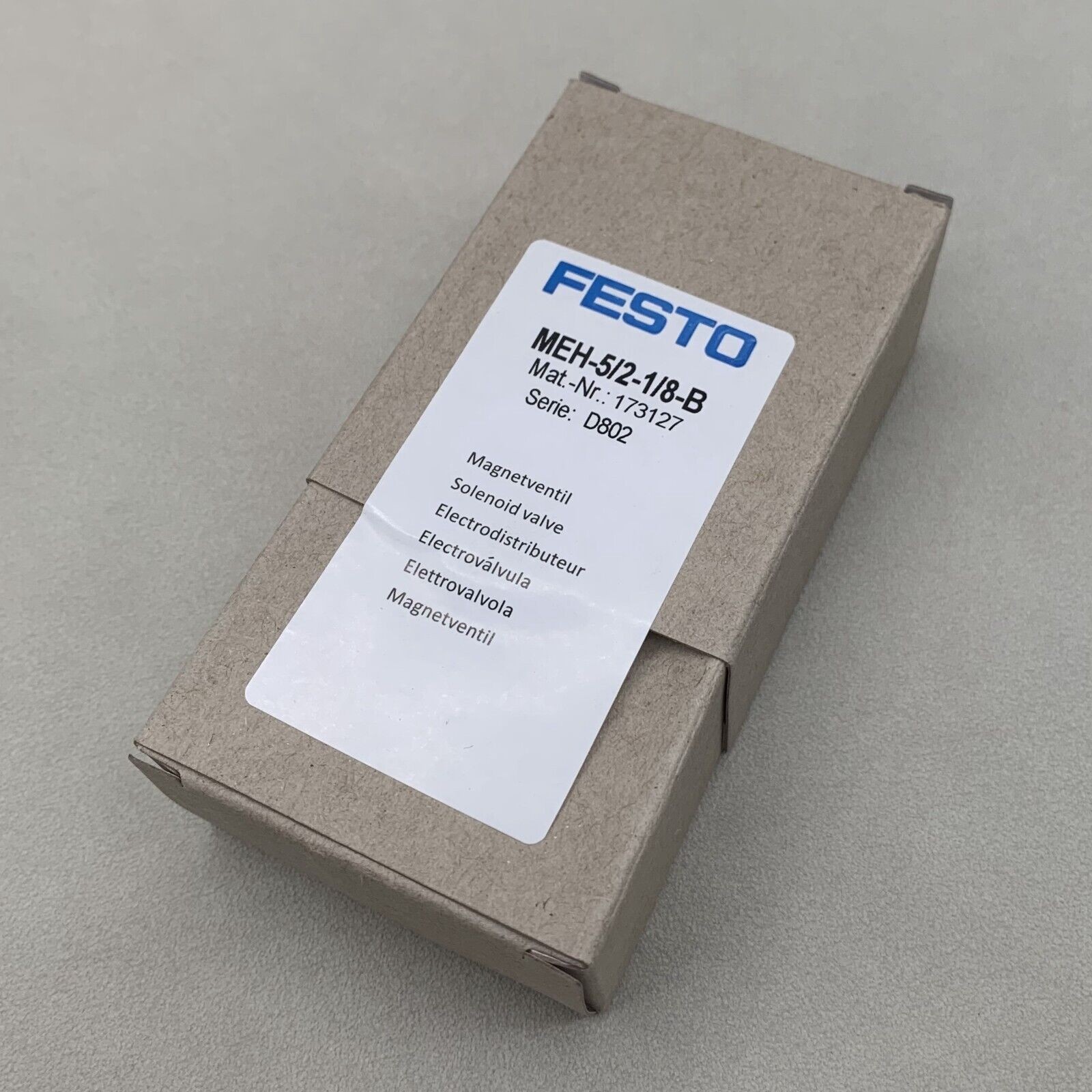 New In Box FESTO MEH-5/2-1/8-B 173127 Solenoid Valve Fast Shipping