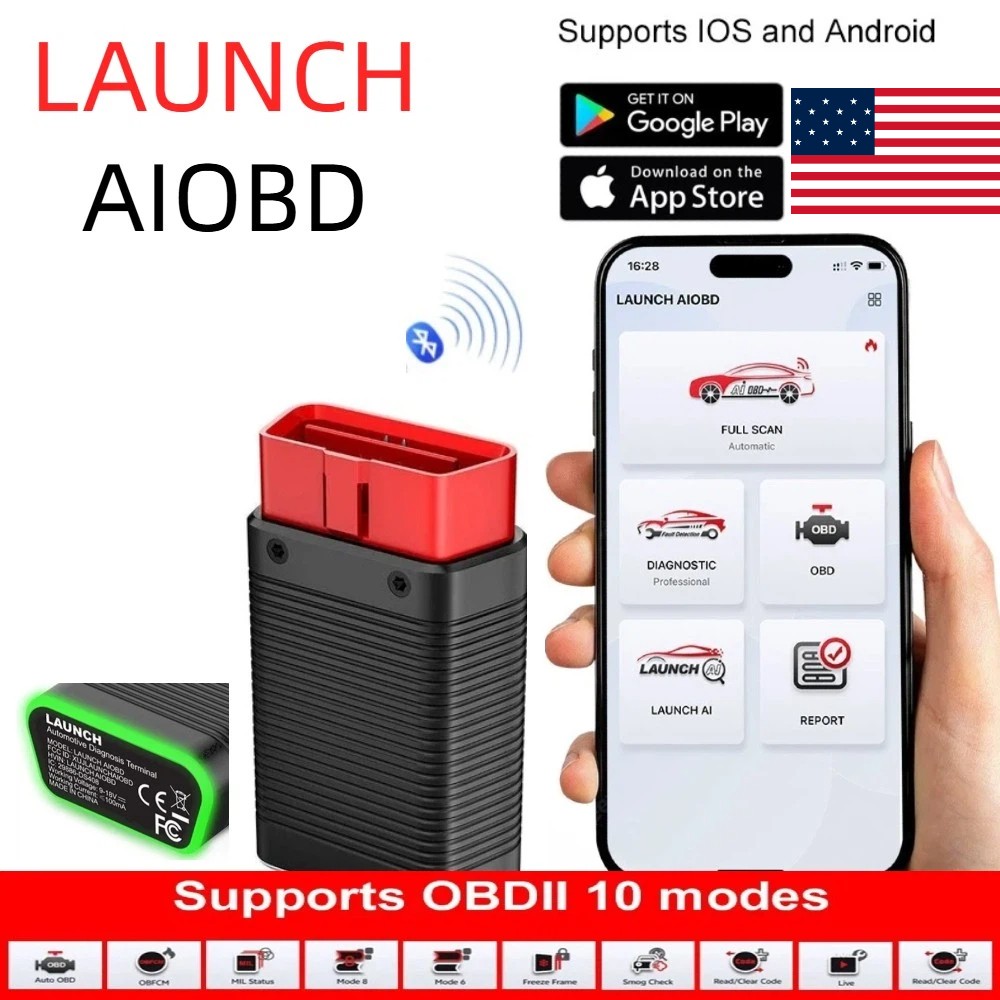 2026 LAUNCH AIOBD Bluetooth Code Reader AI-ONLINE FULL OBD2 Scanner Diagnostic