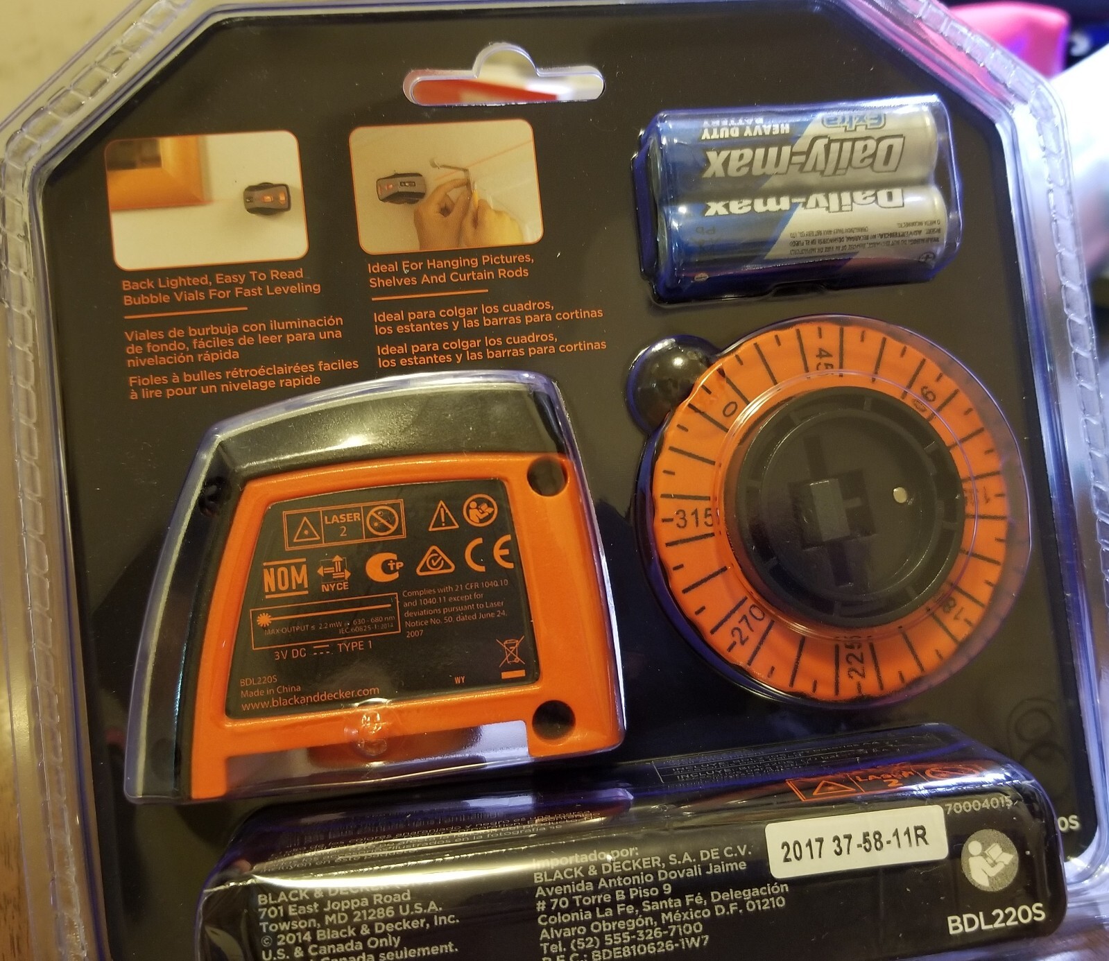 Black & Decker BDL220S Laser Self-Leveling + 360 degree Wall Mount