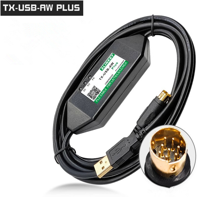 TX-USB-AW PLUS Fis fo HCFA LX1N/LS/HCA8/A1/2/PLC programming cable.