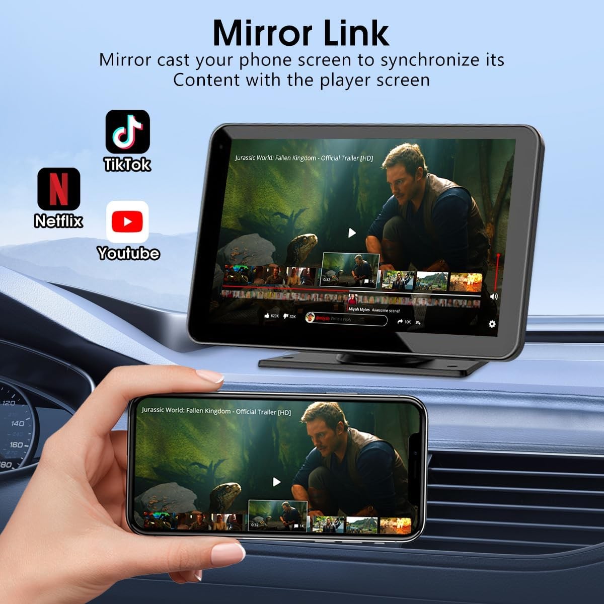 2026 Enhanced Carplay Screen for Car - 7" HD Portable Carplay & Android Auto ...