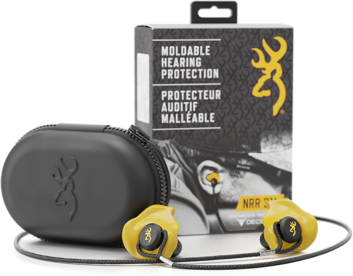 Browning Moldable Hearing Protection for Shooting by Decibullz - 31 Decibel