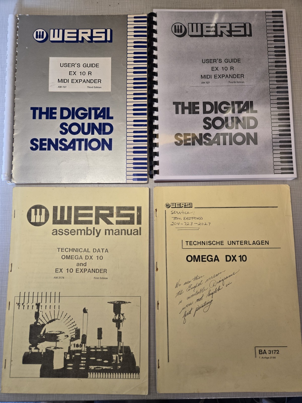 WERSI DX-10/EX-10 Service Manual Lot Schematics Diagrams Schaltplan Schema