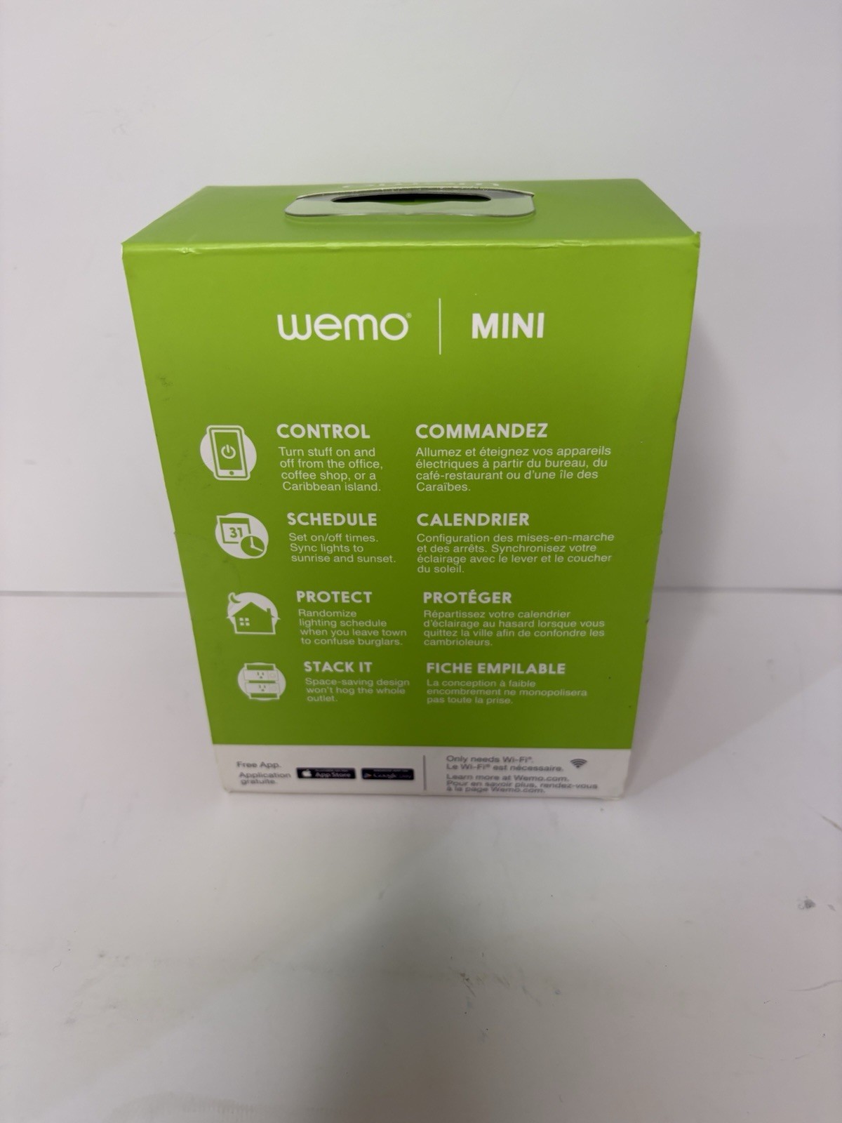WeMo WiFi Enabled Mini Smart Plug - White (F7C063)