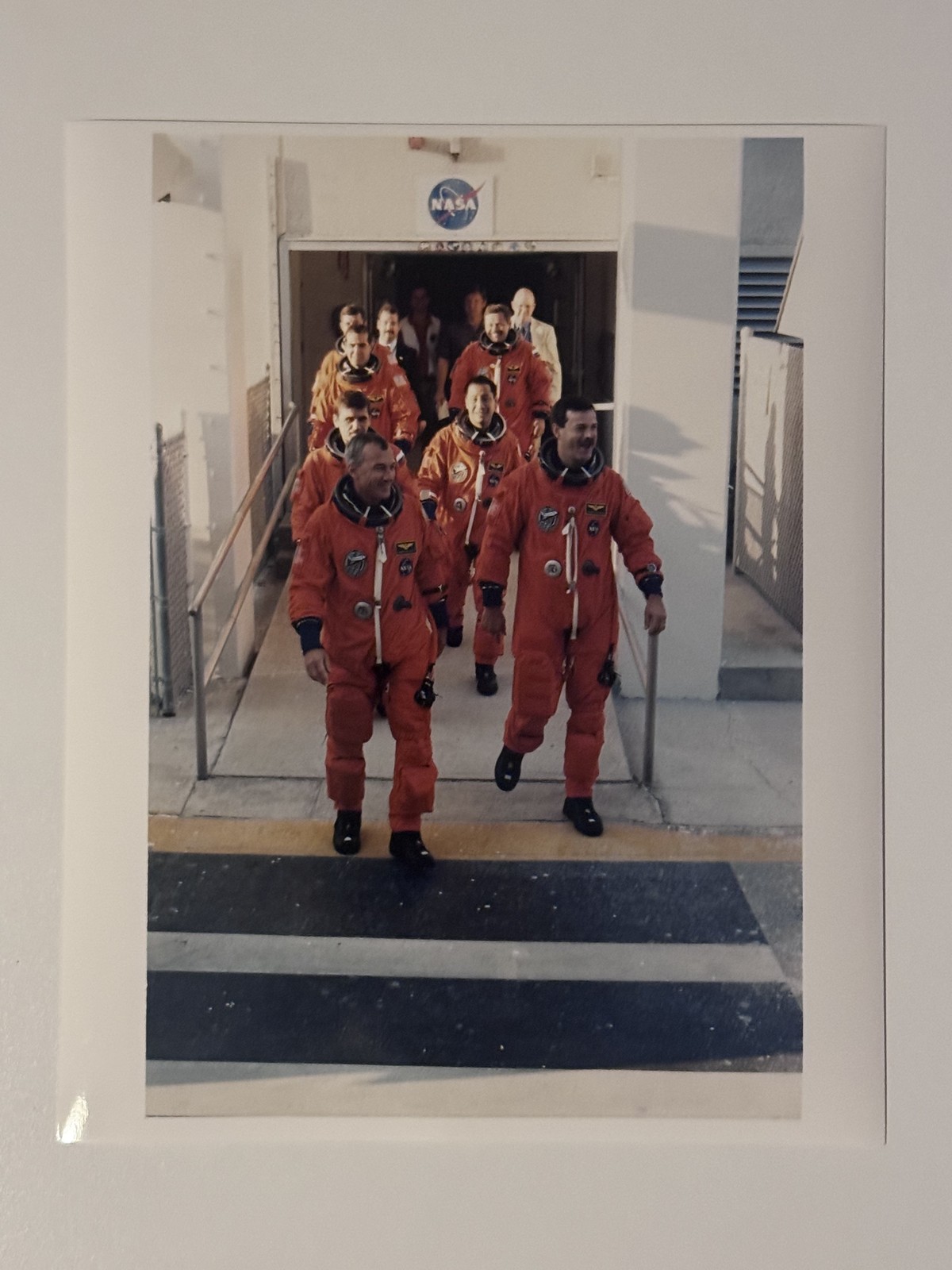 NASA STS-106 Crew On Launch Pad 39B Access Arm Press Photo