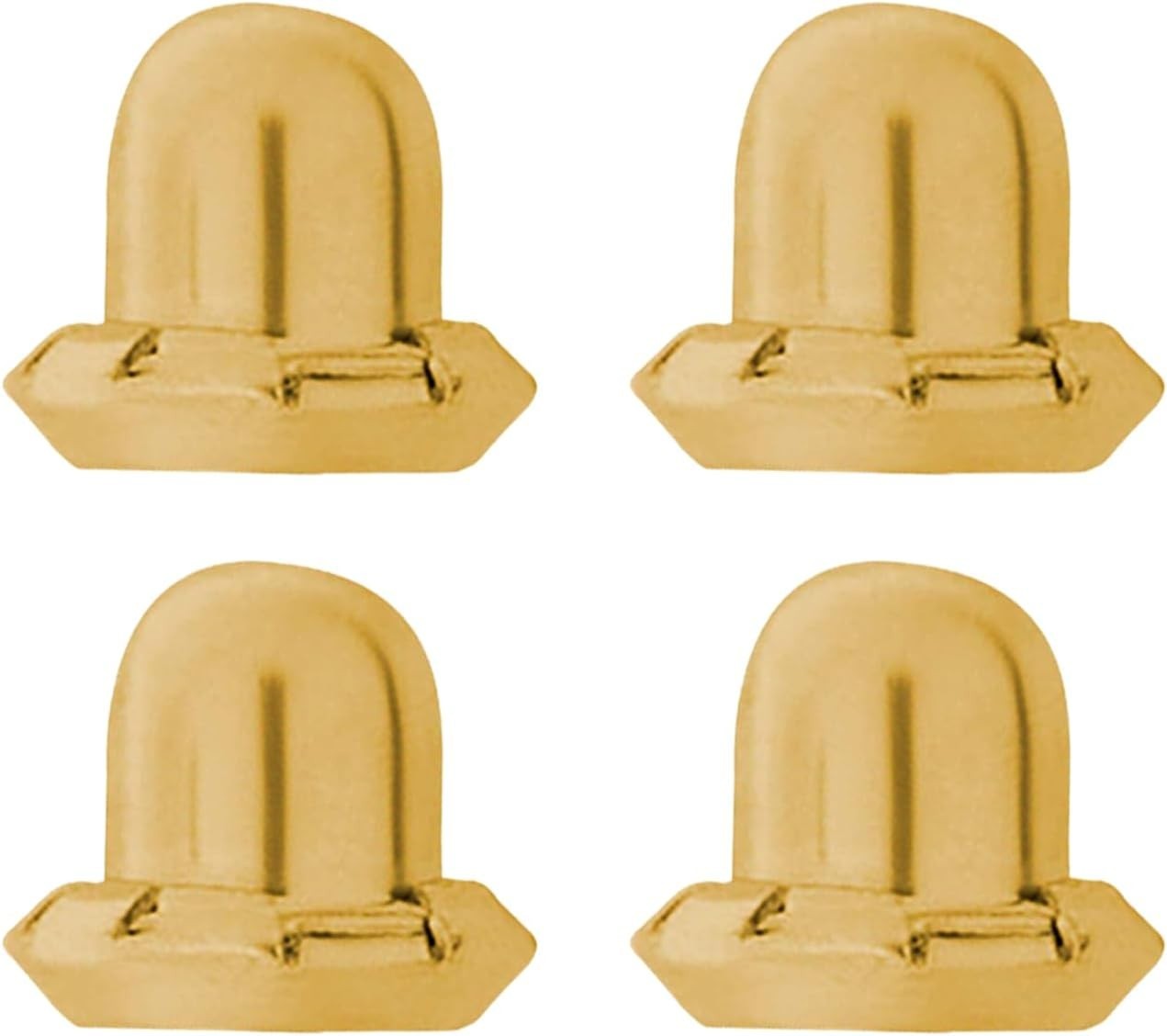 Secure Gold-Plated Earring Backs - Perfect for Sensitive Skin (4 Count)