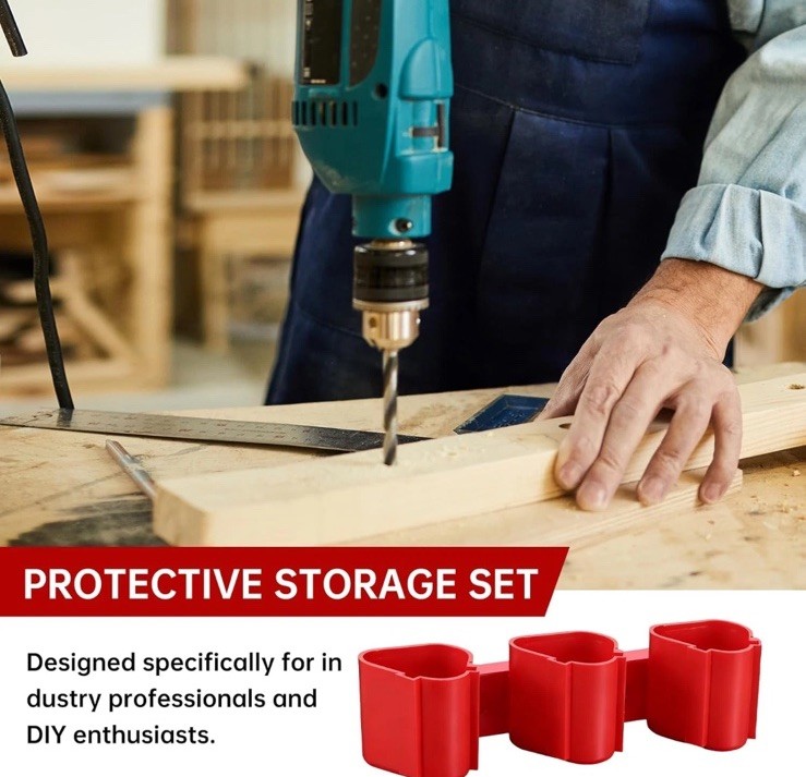For Milwaukee M12 Battery Holder Wall Mount Storage Case Accessories