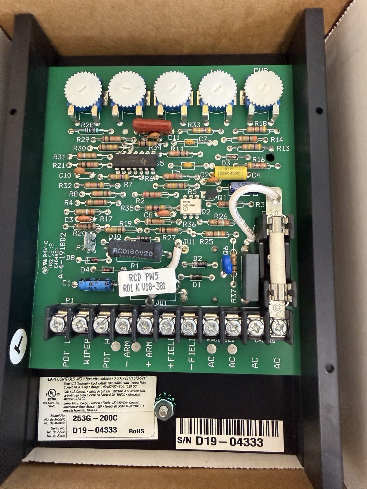 DART CONTROLS DC Speed Control, 6Z385