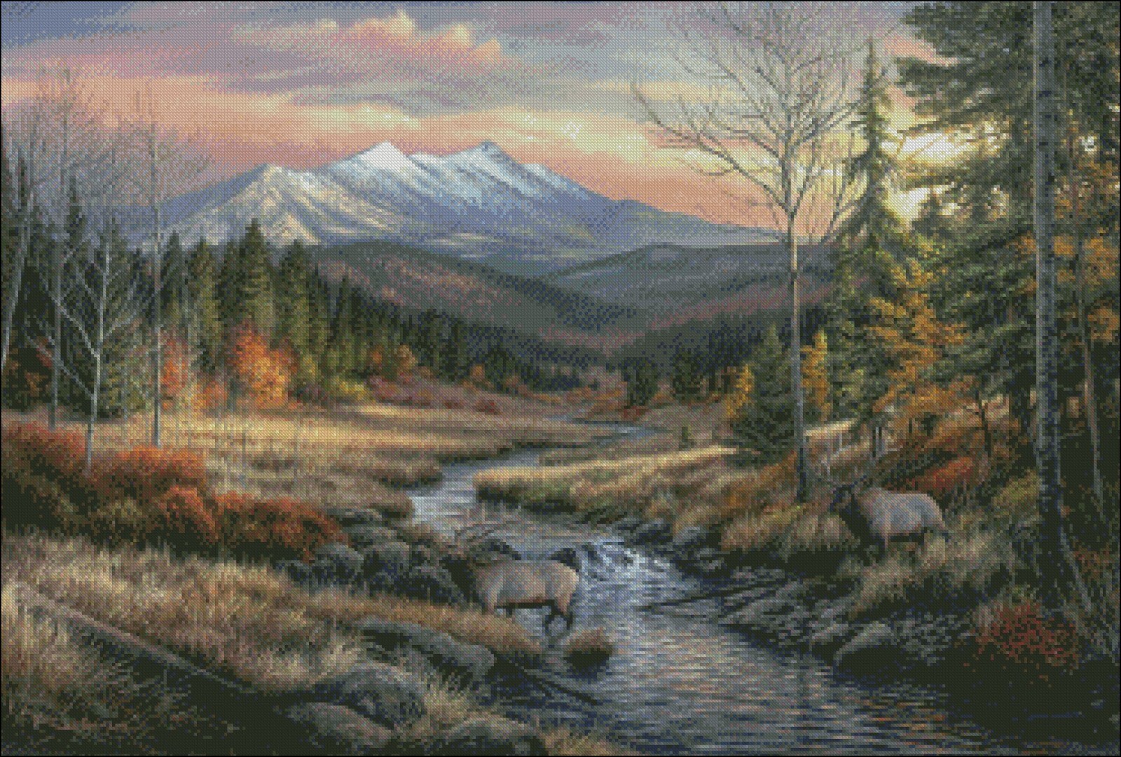 A Wanderers Dream - DIY Chart Counted Cross Stitch Patterns Needlework DMC Color