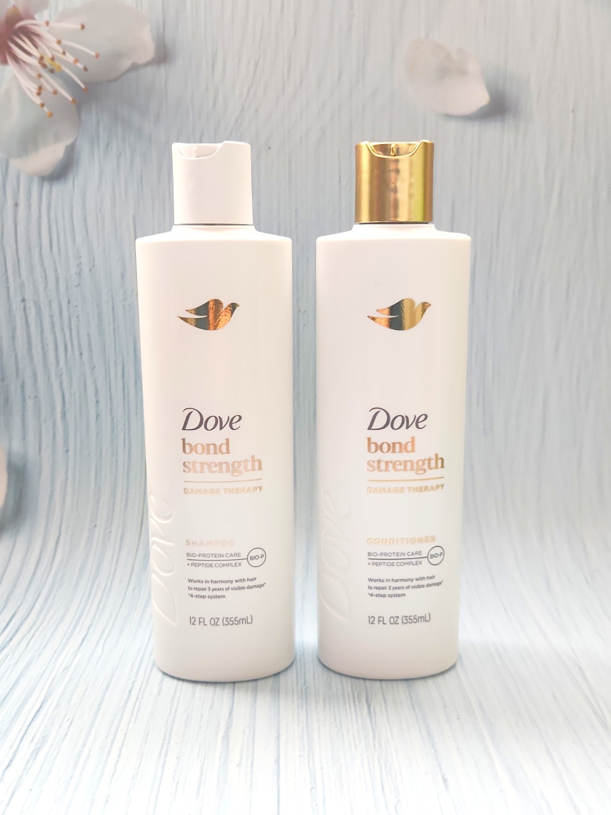 (Set of 2) Dove Bond Strength Damage Therapy Shampoo and Conditioner, 12 oz
